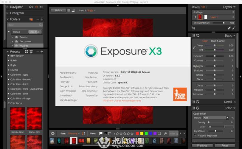 alien skin exposure x3 mac(ps胶片调色插件)附破解补丁 v3.0.5.