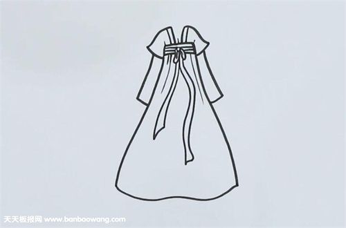 古装裙子简笔画
