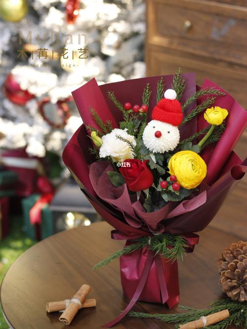 汕头探店#圣诞节主题花艺课#圣诞花束_花艺课_圣诞节去哪玩_花束_探店