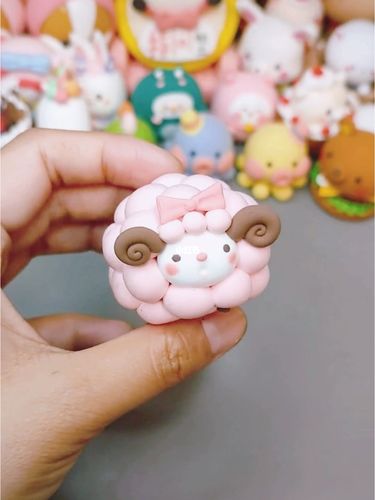 超轻粘土超级好看简单的小绵羊_粘土_超轻粘土_兴趣爱好_手工