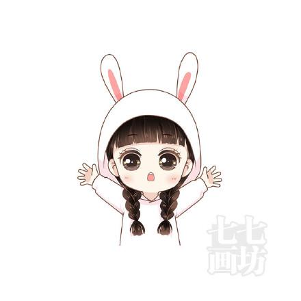 萌小兔情侣头像