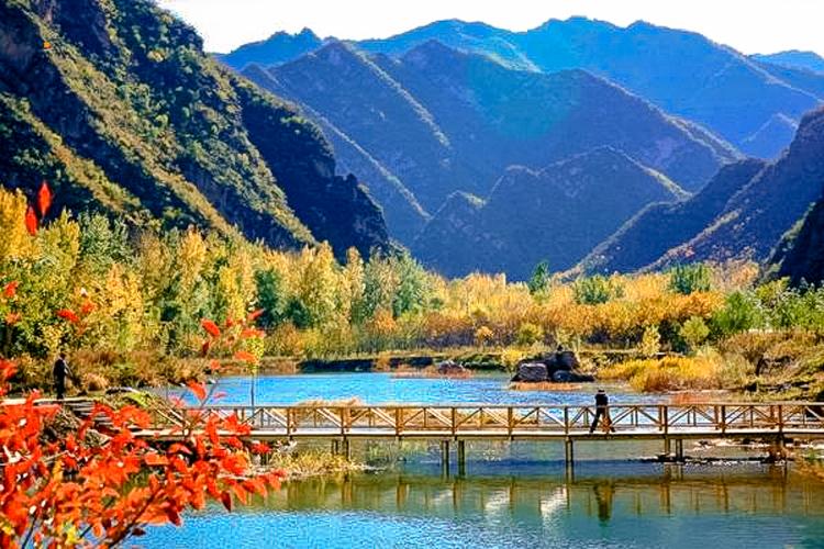 北京周边游 百里画廊含门票一日游(醉美秋色延庆百里山水画廊-领略