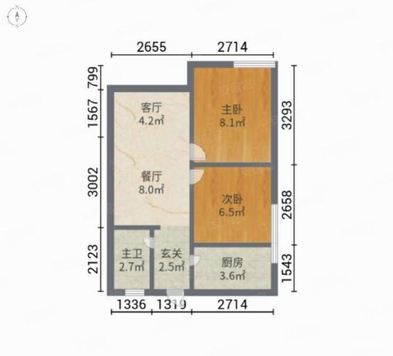 智苑小区2室1厅1卫73.19㎡南北73万
