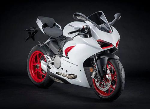 印度绑定的杜卡迪panigalev2获得了新的白色罗索酒