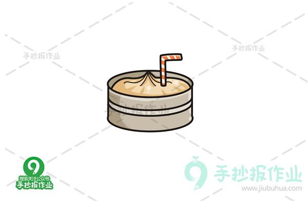 蟹黄汤包简笔画