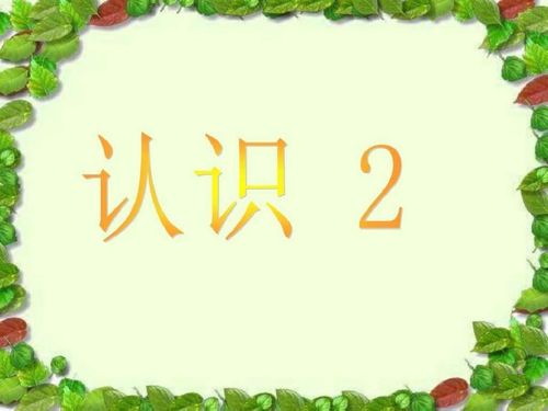 认识数字2及正确书写