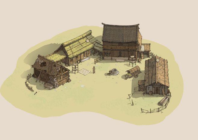 场景小村庄gaisejpg