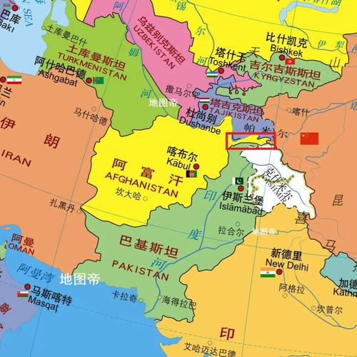 图-阿富汗与邻国