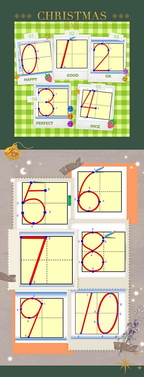 4.数字0-10的书写格式