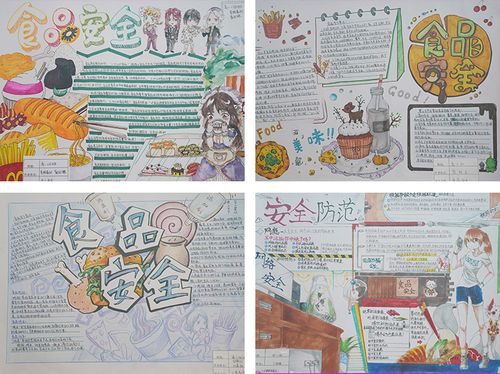 在"安全生产月"期间, 学校还进行了安全主题手抄报评比与展览