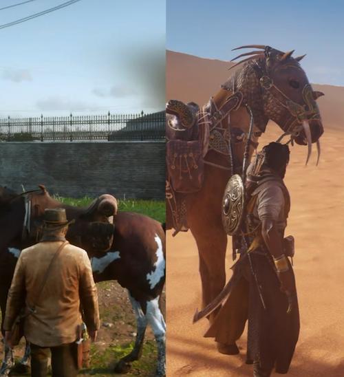 《荒野大镖客2》r的马与育碧的马!终极对决,谁更加