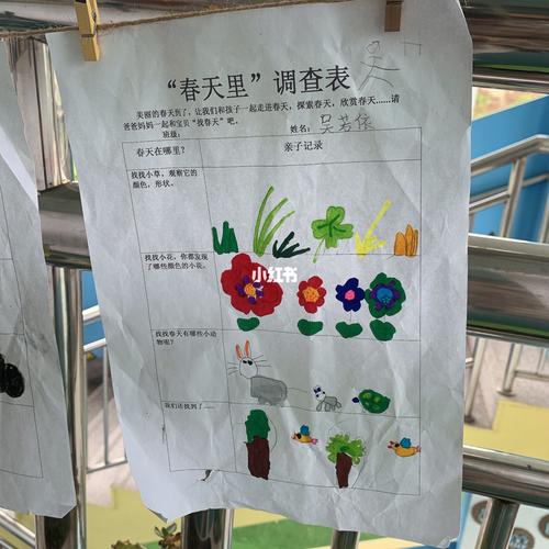 幼儿园春天的走廊,拜访春天的主题.春天作品,春天的调查表
