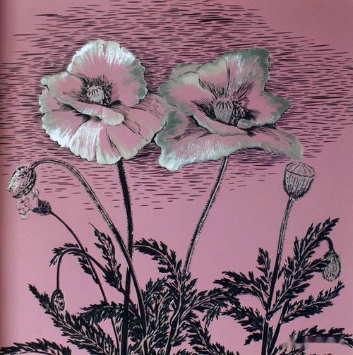 手工独幅新版画花卉一览