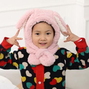 昏昏钟新品小熊口罩帽子一体同款儿童帽子秋冬季宝宝女童可爱小熊帽子