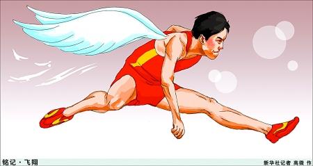 刘翔卡通形象手抄报 手抄报简单又漂亮
