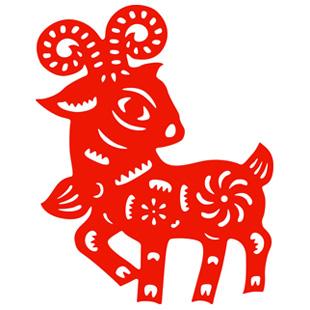 如意生肖羊/民间传统福字剪纸喜庆春节窗花12生肖壁画新年装饰