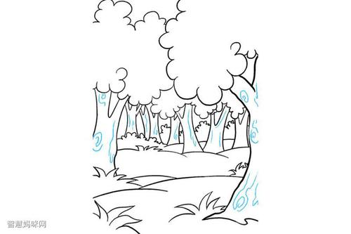 卡通森林简笔画的画法