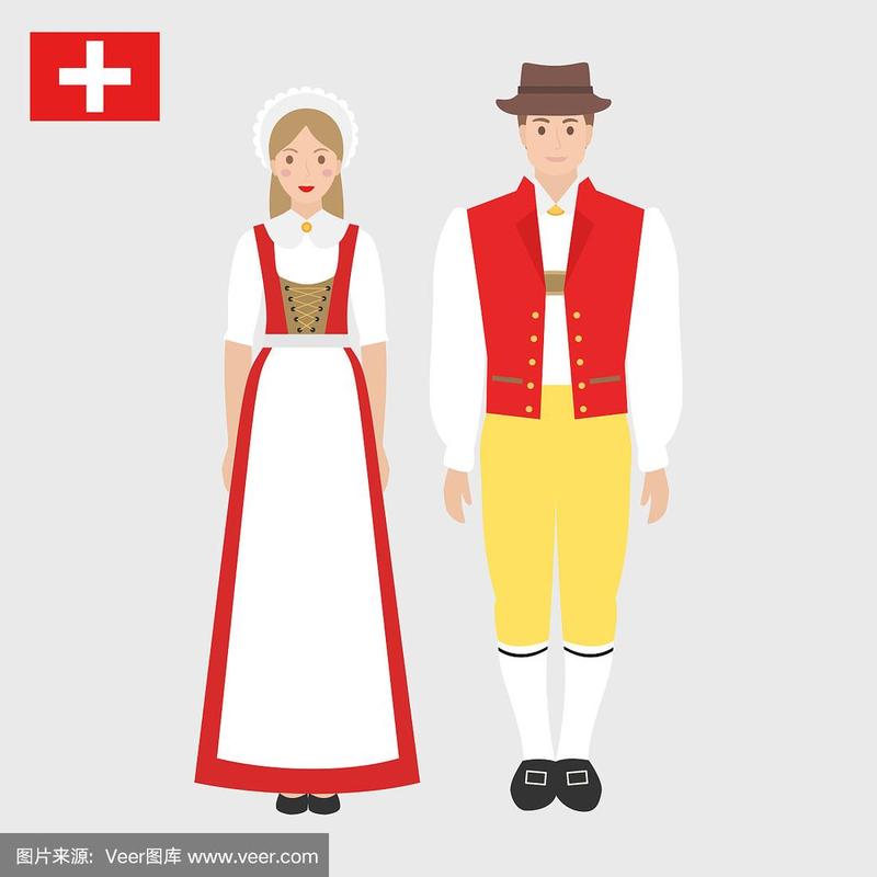 瑞士,传统服装,人种,人,男人