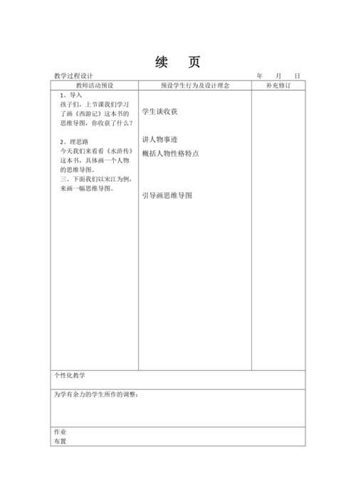 水浒传思维导图备课精编版