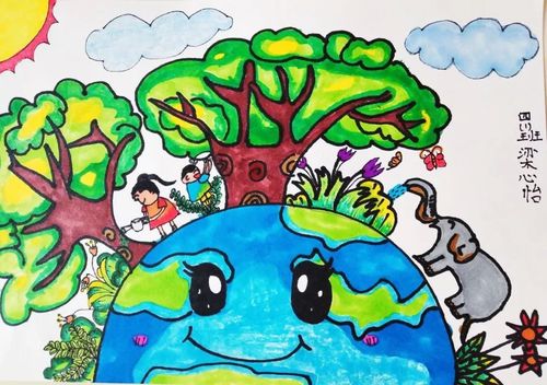 播种绿色——绘画手工活动   以画纸为大地,用画笔种下一