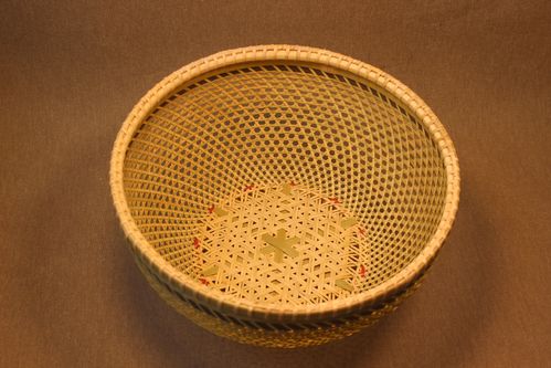 竹制品厂家直销纯手工竹编复古果盘 瓜果篮 竹工艺制品