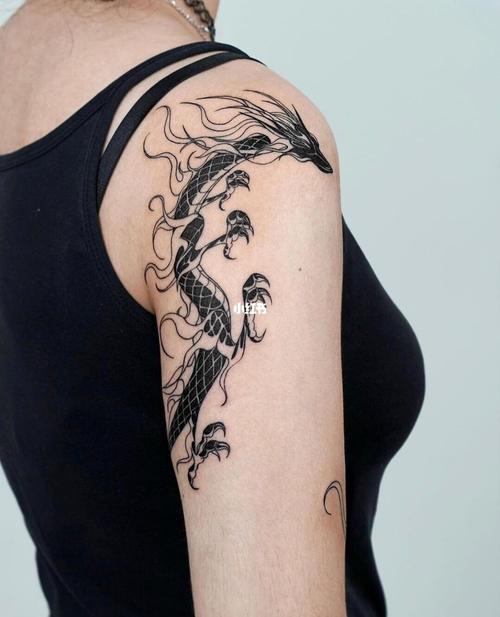 图腾龙配纹身手稿,武汉纹身推荐_纹身_花园道攻略_武汉纹身_美妆_彩妆