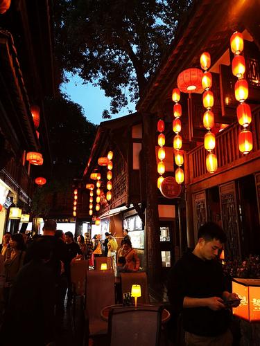 成都锦里古街夜景