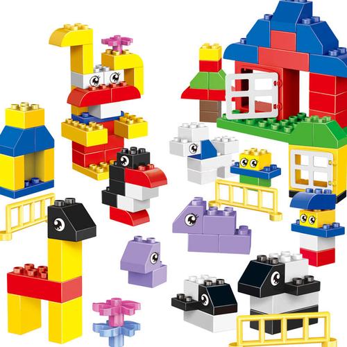 兔妈妈 大颗粒积木 儿童益智早教趣味diy场景拼插拼装塑料兼容乐高