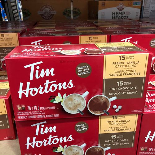 timhortons,tim hortons 中国门店 加拿大timhortons速溶咖啡热巧克力可可粉香草卡布奇诺30包