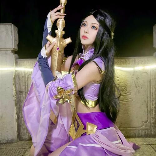 紫霞仙子cos服露娜cosplay服王者服装定制鞋剑假发月光宝盒