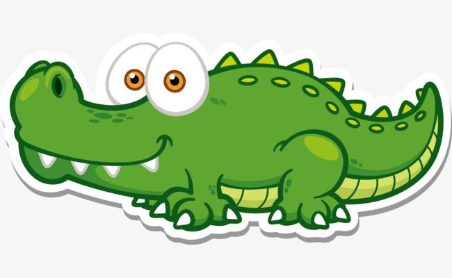 卡通老虎猴子鳄鱼可爱动物矢量元素