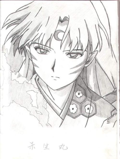 卡通犬夜叉简笔画步骤