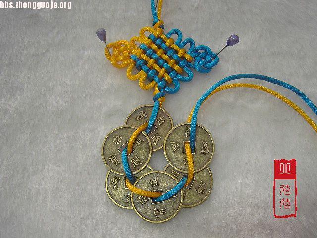 中国结梅花铜钱编法图解,梅花铜钱编法步骤图