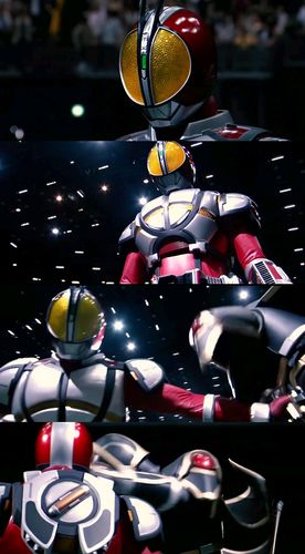 假面骑士faiz61555爆裂德尔塔向拼接壁纸