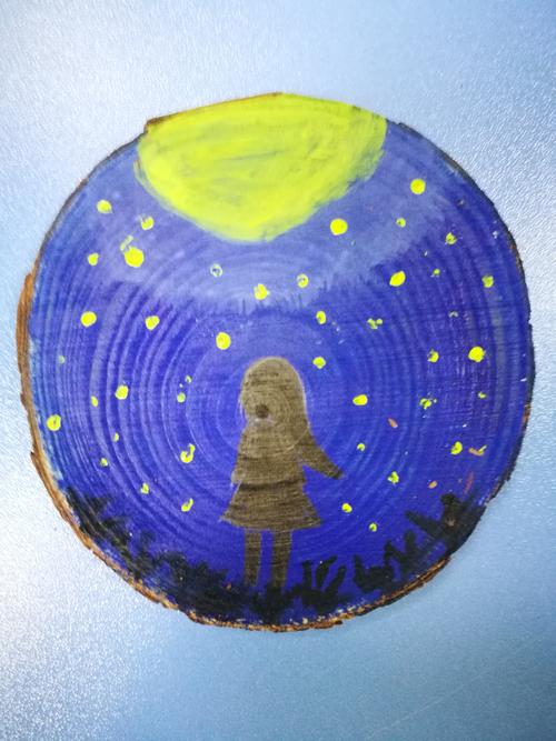 圆形木板画