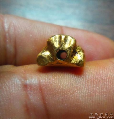 汉代老黄金辟邪挂件