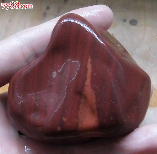 长江红画面红碧玉,园林布景水榭水池鱼缸桌面装饰把玩