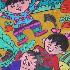 儿童画春天_绘画人生