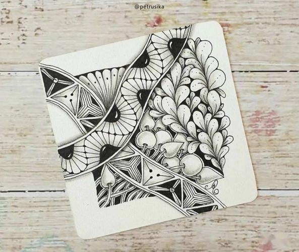 每天一张禅绕画:花蕾(florabud)