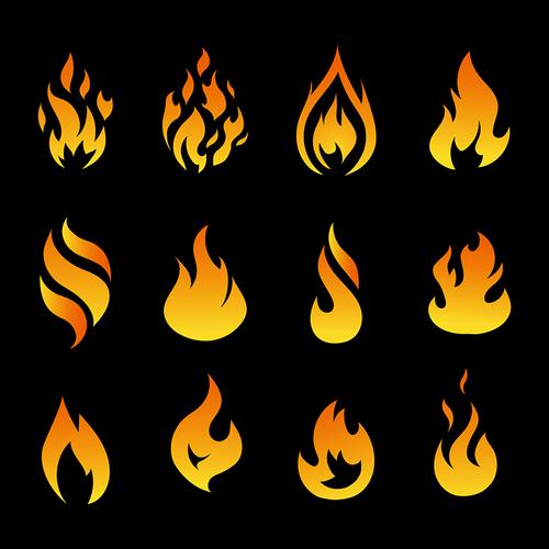 h09元素火苗火把火光火焰火炬柴火燃烧爆炸设计素材