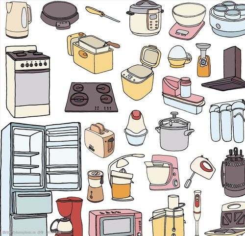 涂鸦合集家电矢量图下载