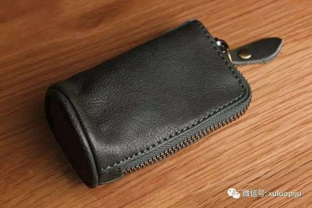 【墟落手工皮具】简约复古多功能钥匙包 头层牛皮手工