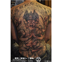 背部阿修罗纹身/厦门纹身培训