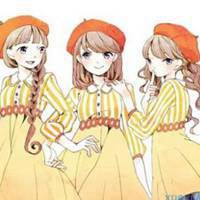 姐妹三人图片唯美卡通头像带字