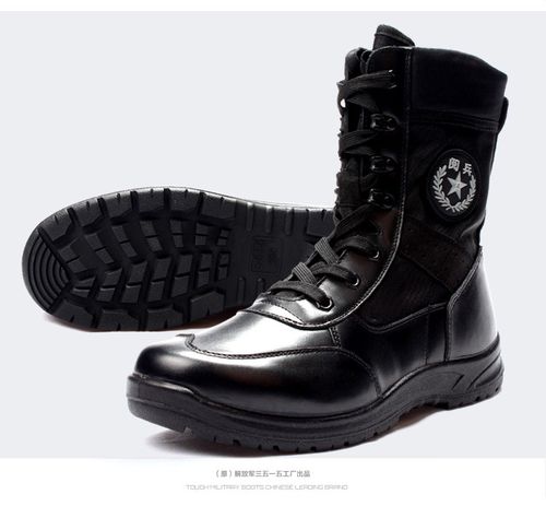 3515强人正品15新式阅兵靴07作战靴真皮高帮工装休闲户外靴