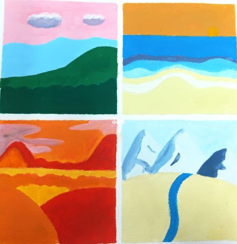 春夏秋冬的色彩构成图|作业|_色彩构成_色彩搭配_春夏