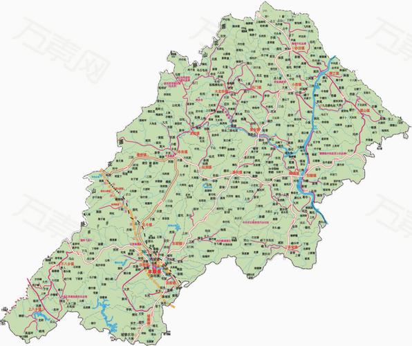 广东省梅州地图