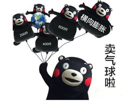 膨胀的熊本熊_熊本熊_气球_膨胀表情