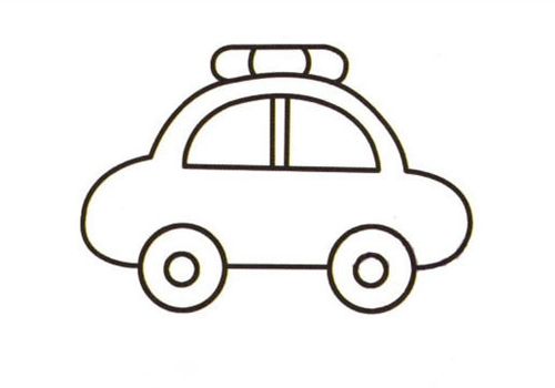 怎么画警车简笔画步骤