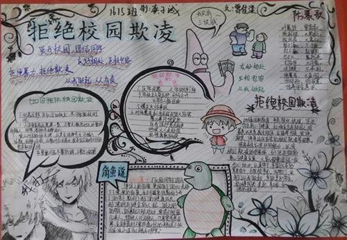 反校园欺凌班级公约手抄报 文明公约手抄报